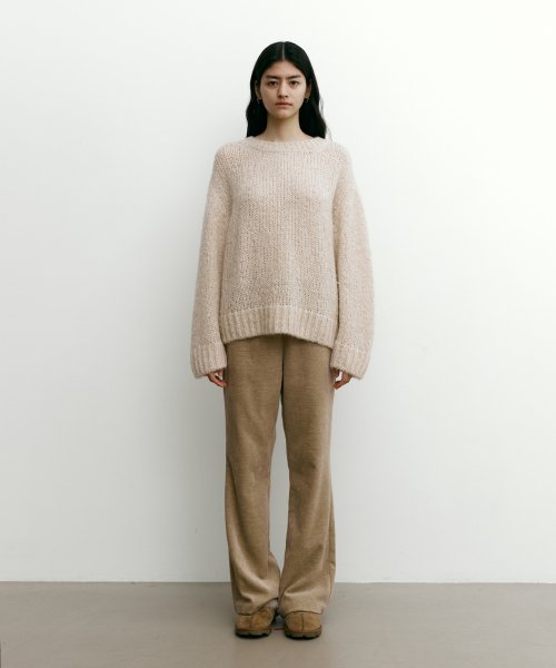 Bootscut banding training pants [BEIGE]