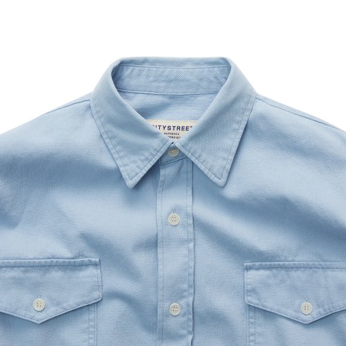 WASHED WORK SHIRTS - SKY BLUE
