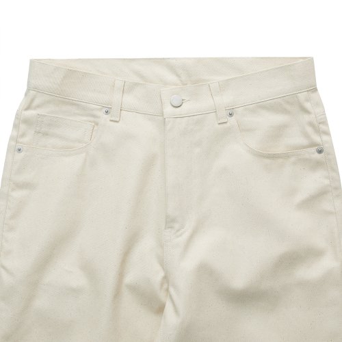 GLOW COATING COTTON PANTS - IVORY