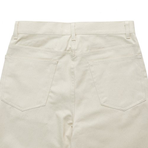 GLOW COATING COTTON PANTS - IVORY