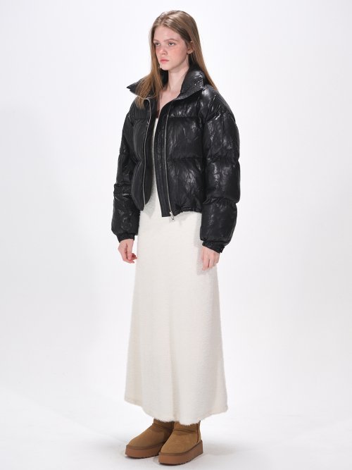 String Goose Down Jumper Black + warmer