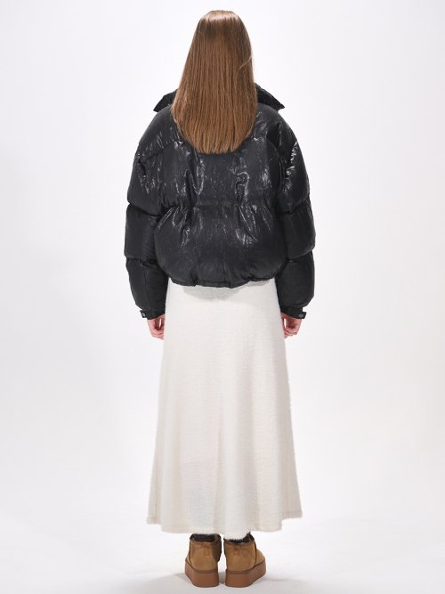 String Goose Down Jumper Black + warmer