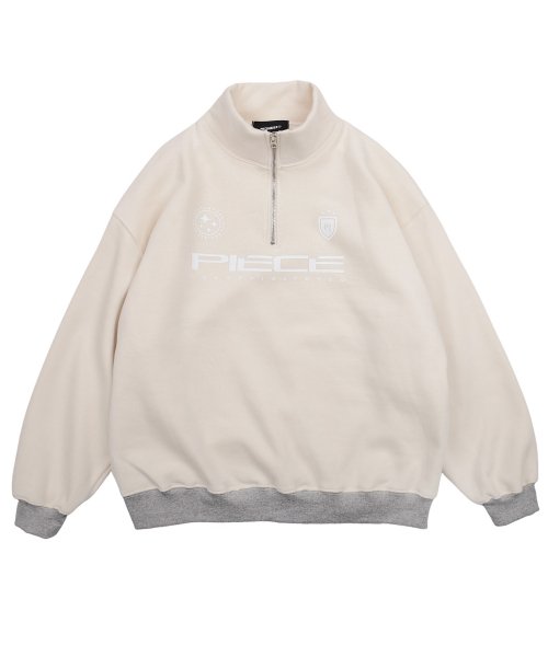 PIECE TEAM HALF ZIP CREW (IVORY)