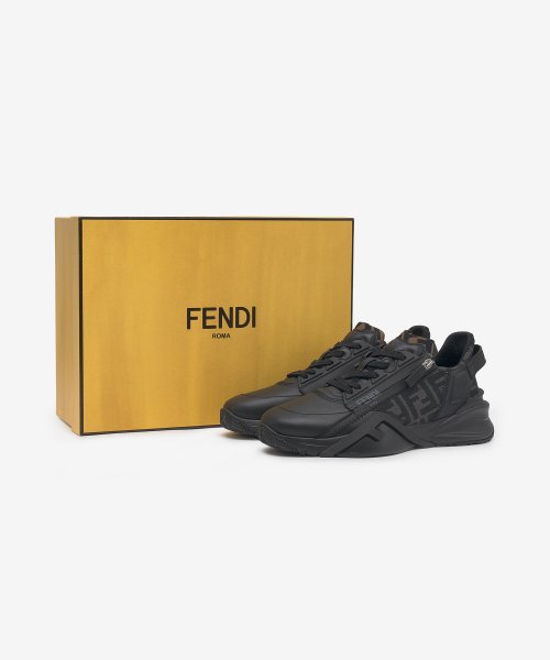 Fendi Flow Suede Low-top Sneakers in Yellow for Men | Lyst