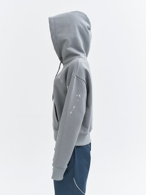 INK SPILL HOODIE GRAY