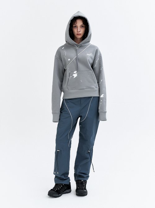 INK SPILL HOODIE GRAY