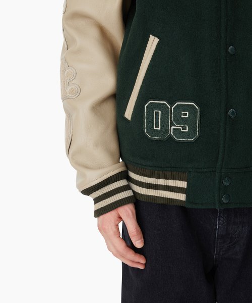 MUSINSA | thisisneverthat® Records Varsity Jacket Green