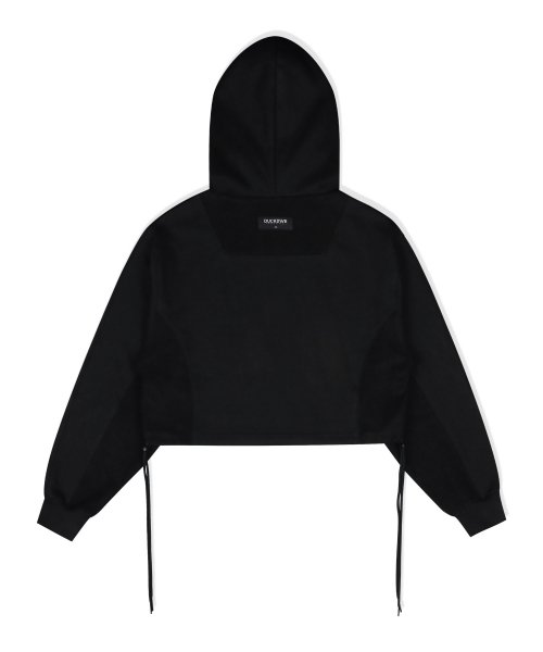Укороченный худи Reverse Block Cap Black