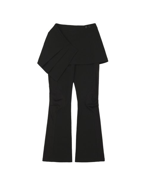 MUSINSA | OJOS 2-way pleated skirt pants / black