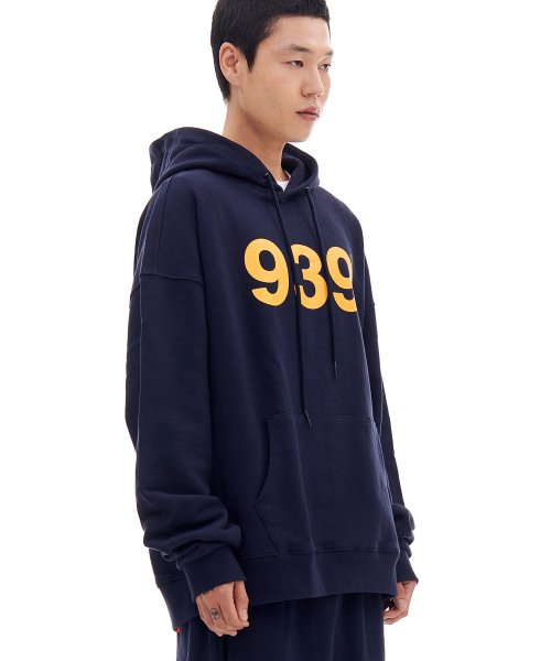 MUSINSA | ARCHIVE BOLD 939 LOGO hoodie (NAVY)