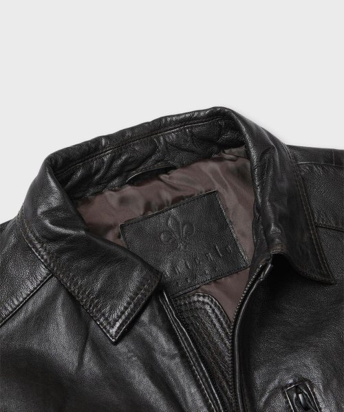 Слим-фит куртка из овечьей кожи [Dark Brown]
