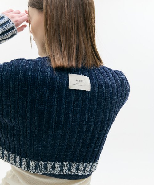 LX TURTLENECK BOLERO CARDIGAN(NAVY)
