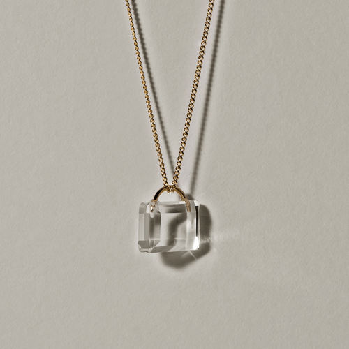 MUSINSA | COLDFRAME COLORLESS PADLOCK NECKLACE