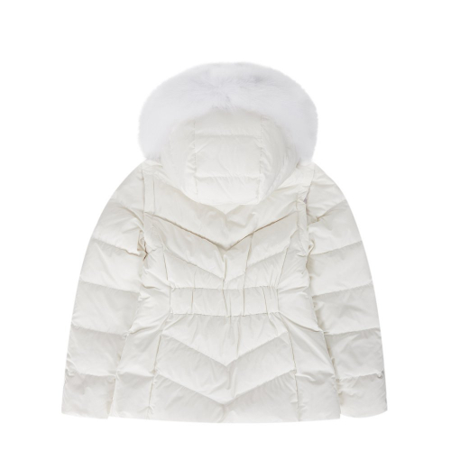 меховой худи пух Jumper_White