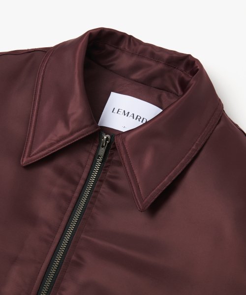 MUSINSA | LEMARD MA-1 Short Jacket - Burgundy