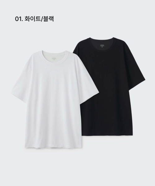 [Cooltandard] Basic Crew Neck T-Shirt 2-Pack thumbnail 2