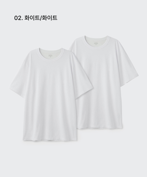 [Cooltandard] Basic Crew Neck T-Shirt 2-Pack thumbnail 3