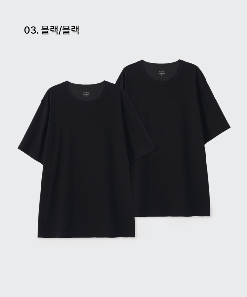 [Cooltandard] Basic Crew Neck T-Shirt 2-Pack thumbnail 4