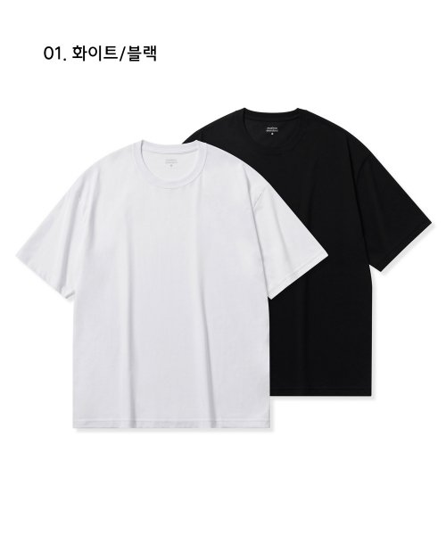 [Cooltandard] Oversized Crew Neck T-Shirt 2-Pack thumbnail 2
