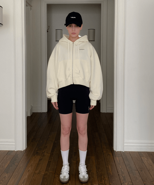 Худи на молнии Active Crop Buttercream