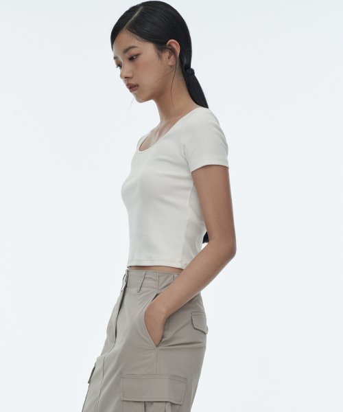 Womens Cargo Maxi Skirt [Light Beige] thumbnail 12