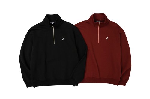 Свитшот на молнии Mini Eddie с вышивкой - BURGUNDY-