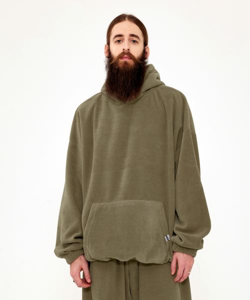 Флисовое худи оверсайз CB (Beige)