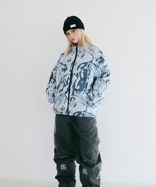 MUSINSA | BSRABBIT Drink Sexy Puffer Wellon Puffer Jacket Marble Gray