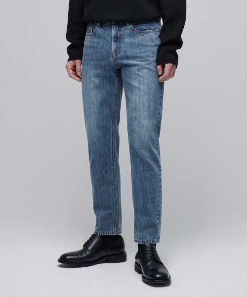 CONE узкий укороченный джинсовый брюки [LIGHT INDIGO]