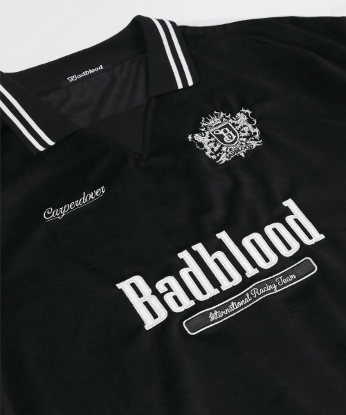 MUSINSA | BADBLOOD Sports Club Velvet Sweatshirt - Black