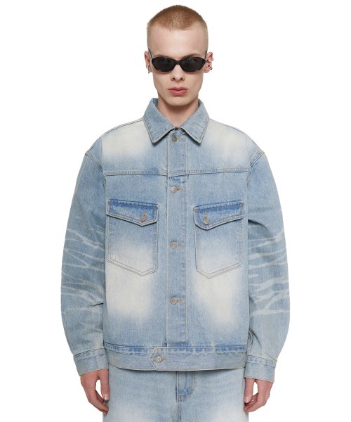 джинсовый TRUCKER пиджак [BLUE]