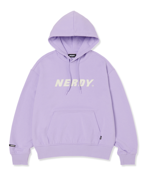 MUSINSA NERDY Big Logo Pullover Hoodie 23SS Light Purple