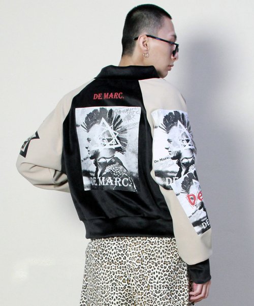 Байкерская куртка Street Graphic Velour Bonding Beige