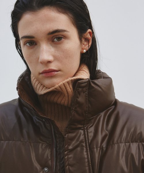 MUSINSA公式 | NICK&amp;NICOLE PREMIUM VEGAN LEATHER Cropped Puffer Jacket ...