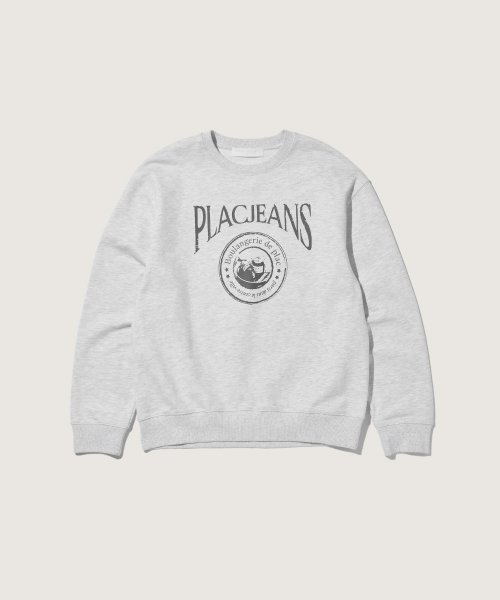Свитшот с флаговым графическим принтом Melange Grey