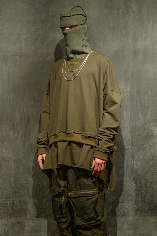 T-shirt Panel Layered Sweatshirt