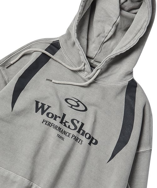 Худи Workshop Division Pigment серого цвета Ghost