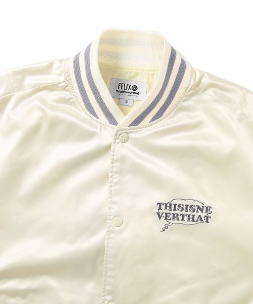 MUSINSA | thisisneverthat® TNT Felix Satin Jacket Off White