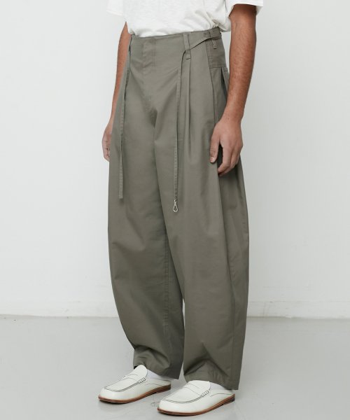 MUSINSA | LMOOD Lyon Balloon Fit Wide Chino Pants Gray Beige