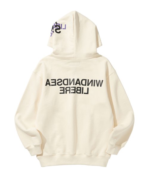 WDS X LIBERE HARF-ZIP HOODIE / WHITE