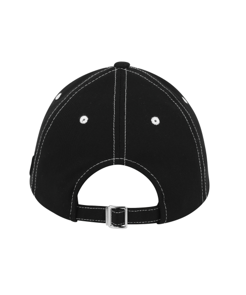 MUSINSA  WONDERVISITOR Logo Stitch ball-cap [Dark brown]