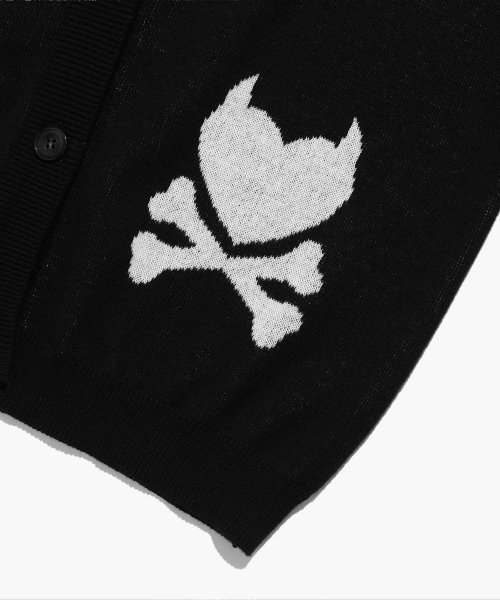 DANGER HEART CROPPED HALF CARDIGAN_BLACK(NG2DSUK680A)