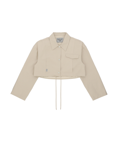 Укороченная куртка-рубашка (BEIGE)