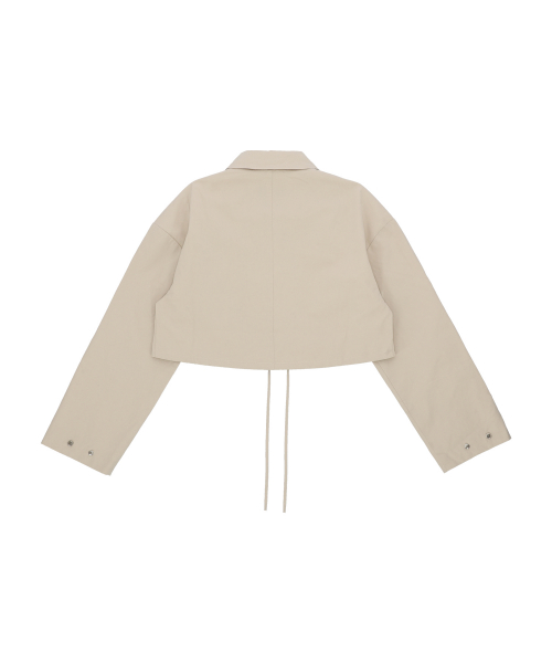 Укороченная куртка-рубашка (BEIGE)