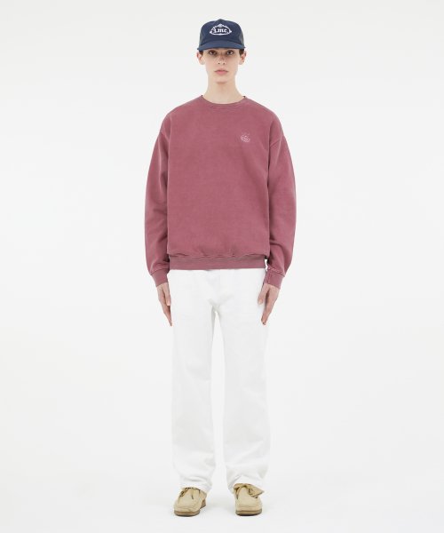 OVERDYED SPIRAL SWEATSHIRT red