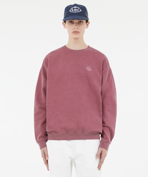 OVERDYED SPIRAL SWEATSHIRT red