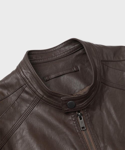 Кожаная куртка Slim Fit PU [3 цвета]