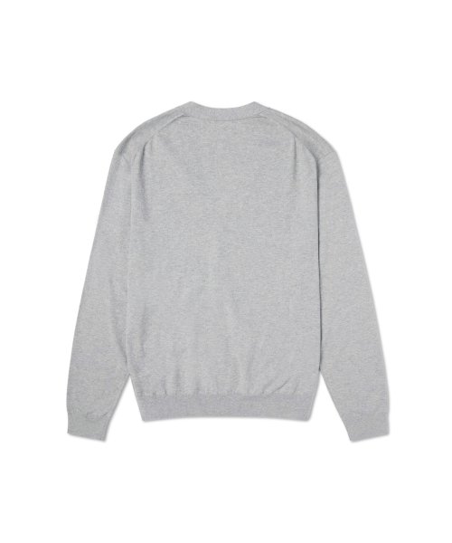 Хлопковый кардиган с V-вырезом - Grey
