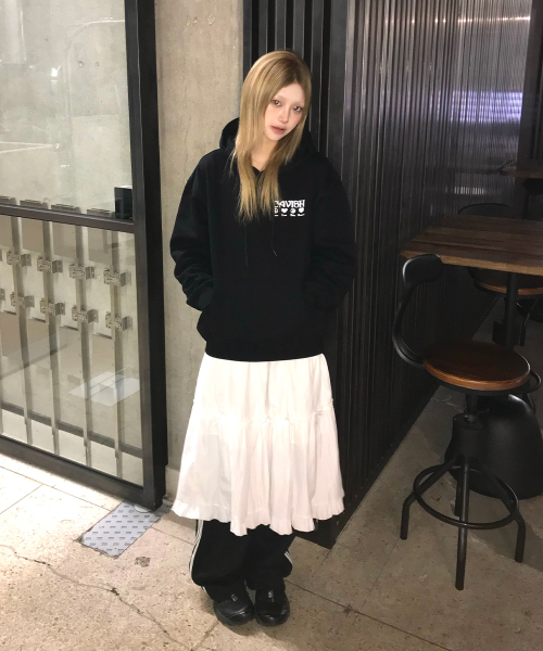 PLUR LOGO HOODIE BLACK(CV2BFUM402A)