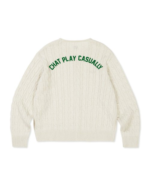 [Mmlg] CPC CABLE CARDIGAN (IVORY)